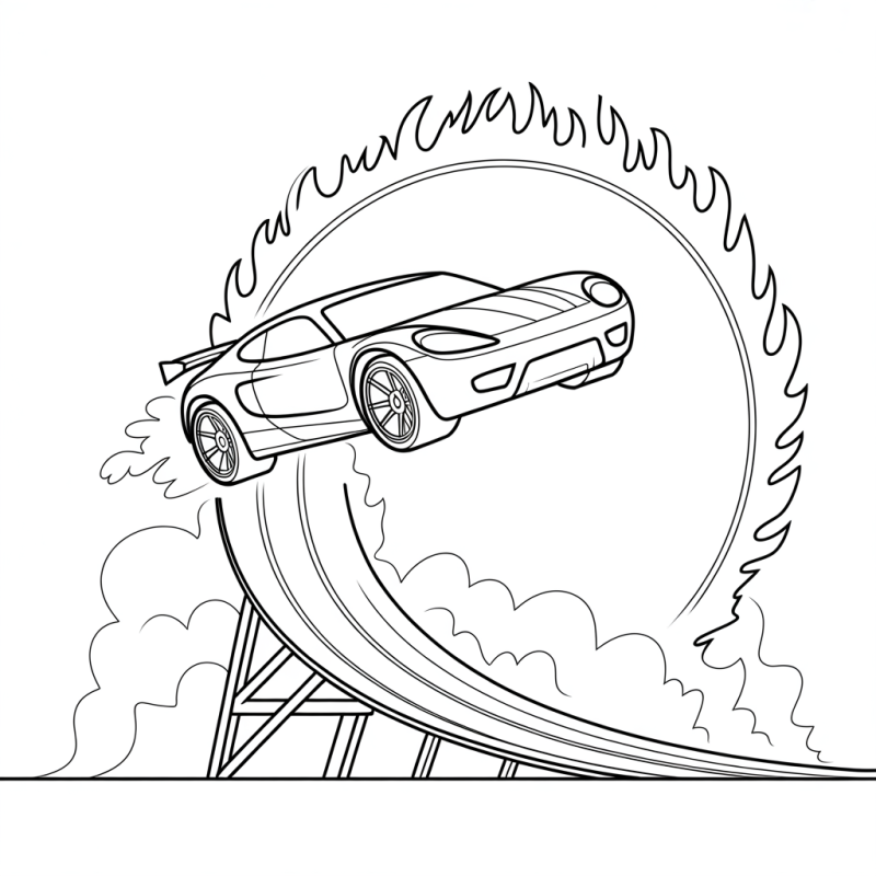 desenho hot wheels para colorir pistas