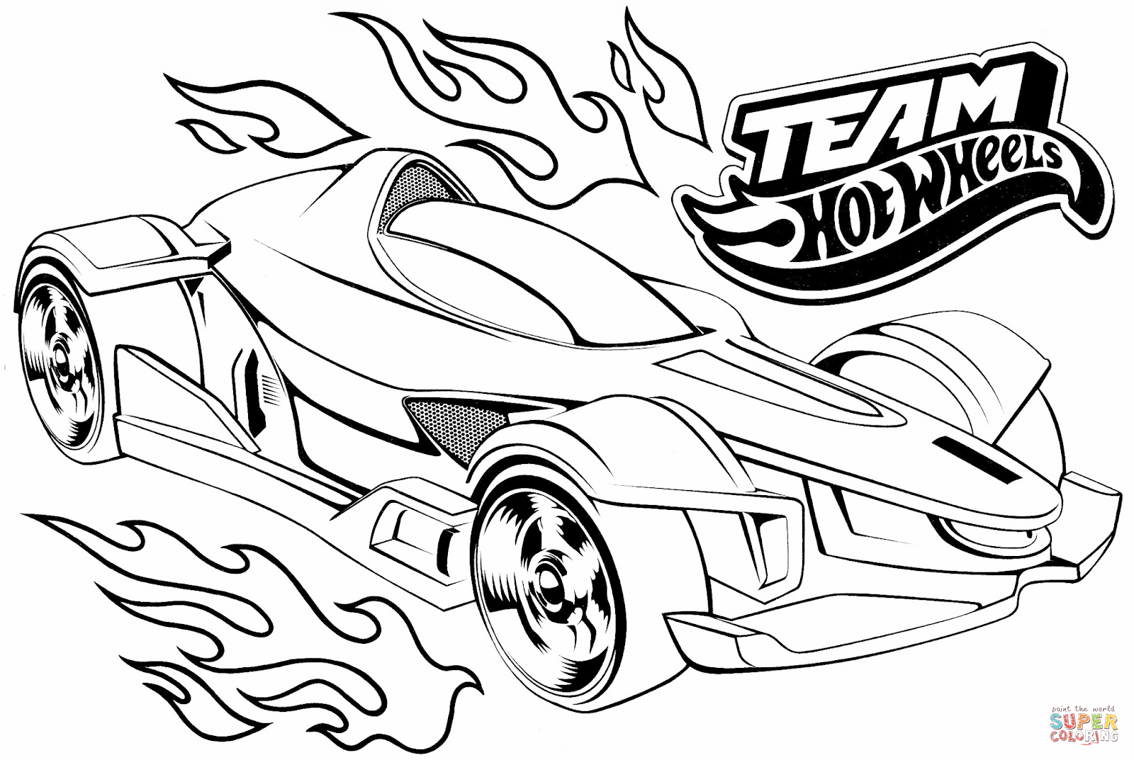 desenho hot wheels para colorir com nome