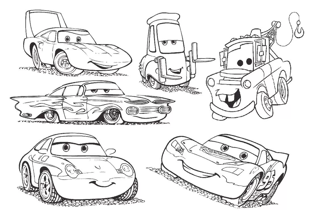 folhas de colorir do filme Carros