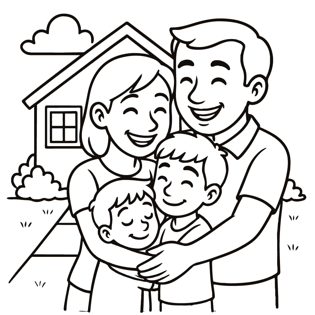 casas de campo para colorir