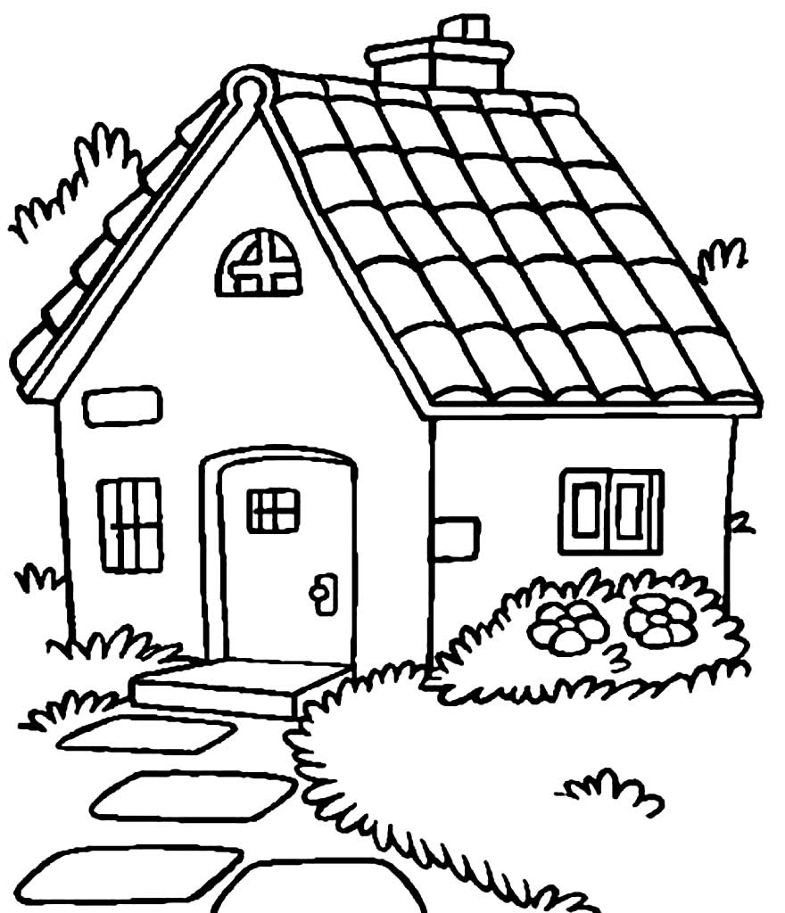 casas de fazenda para colorir