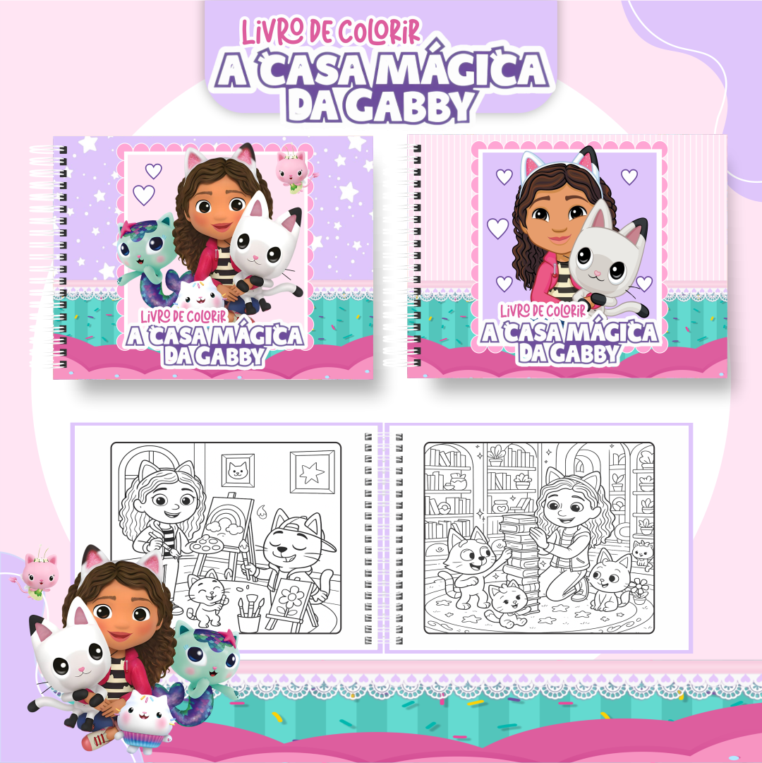 desenhos da Casa Mágica da Gabby para imprimir