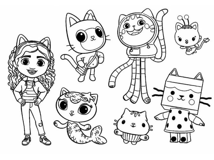 pintar desenhos da Gabby
