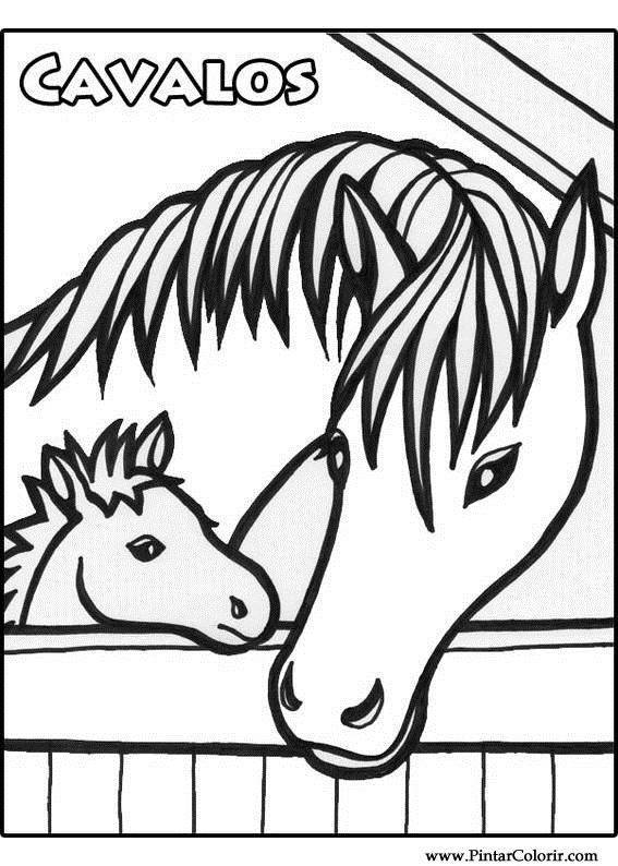 desenhos de potros para colorir