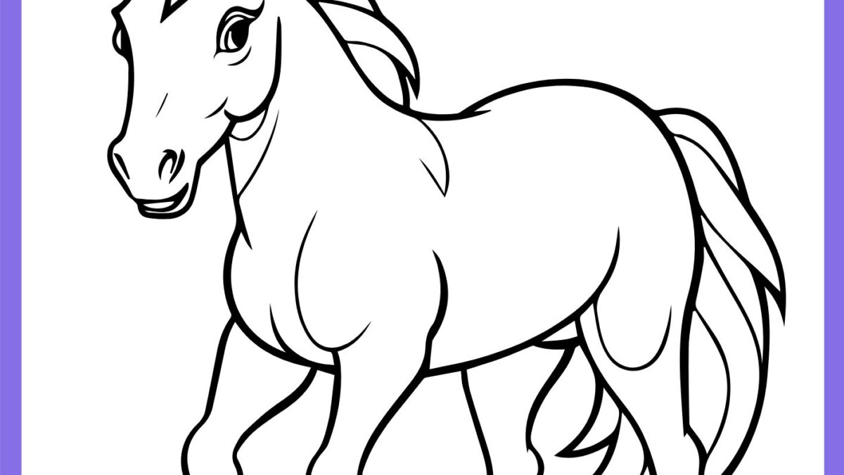 cavalo com cavaleiro para colorir
