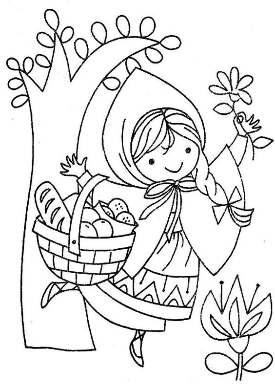 desenhos chapeuzinho vermelho para pintar