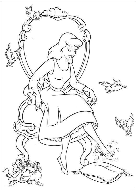 desenho da cinderela para imprimir
