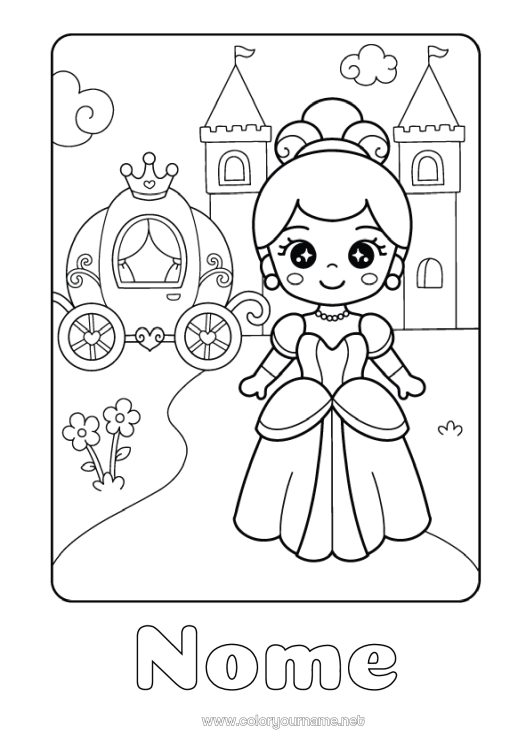 desenho da cinderela para aniversario