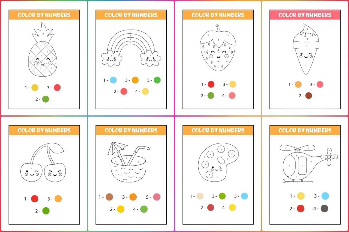 desenho para colorir com números e cores para imprimir