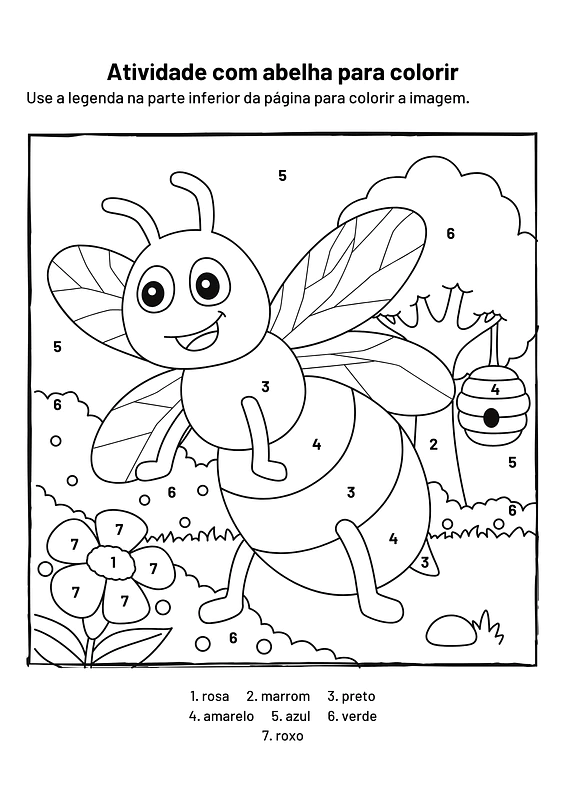 desenhos de números para colorir