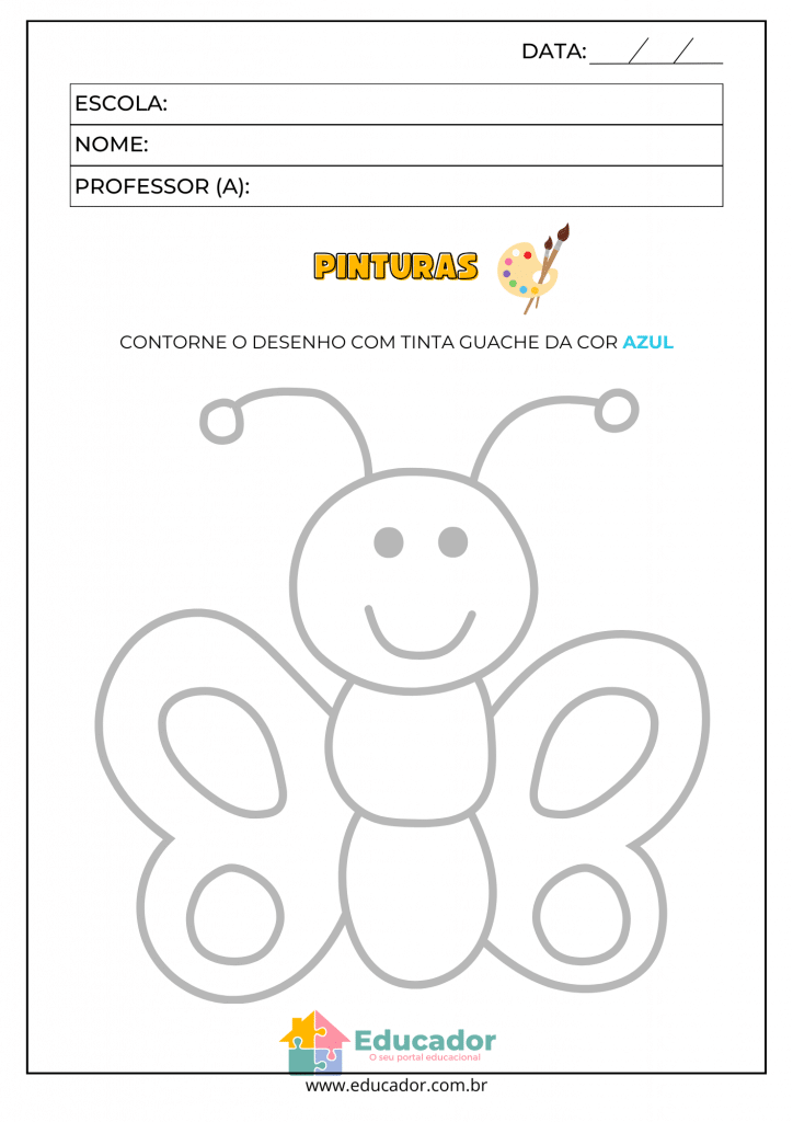 desenho para colorir com tinta guache para imprimir