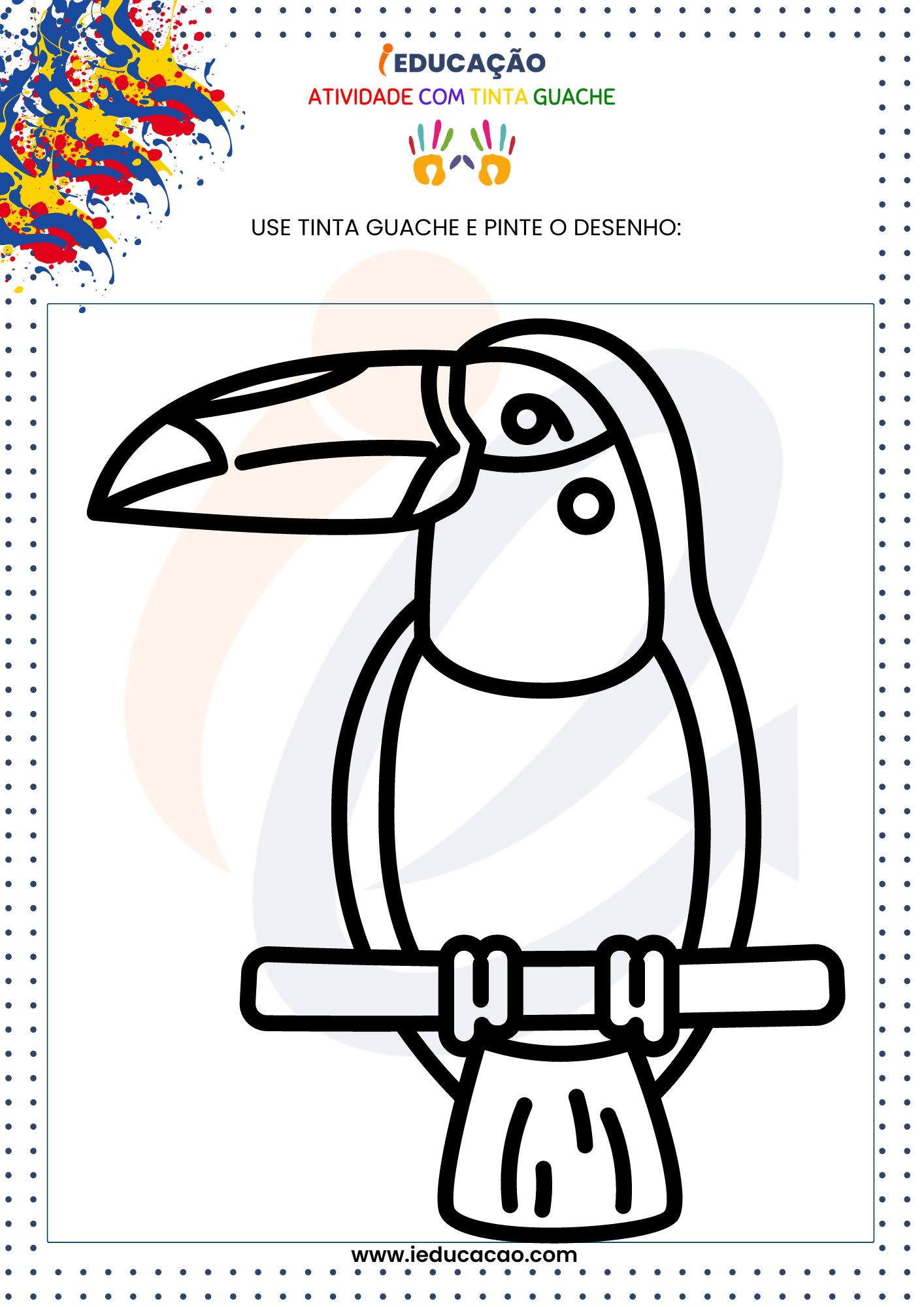 desenho para colorir com tinta guache flores