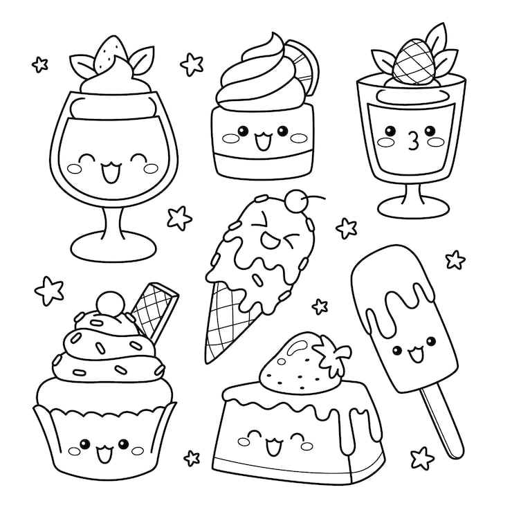 desenhos de lanches para colorir