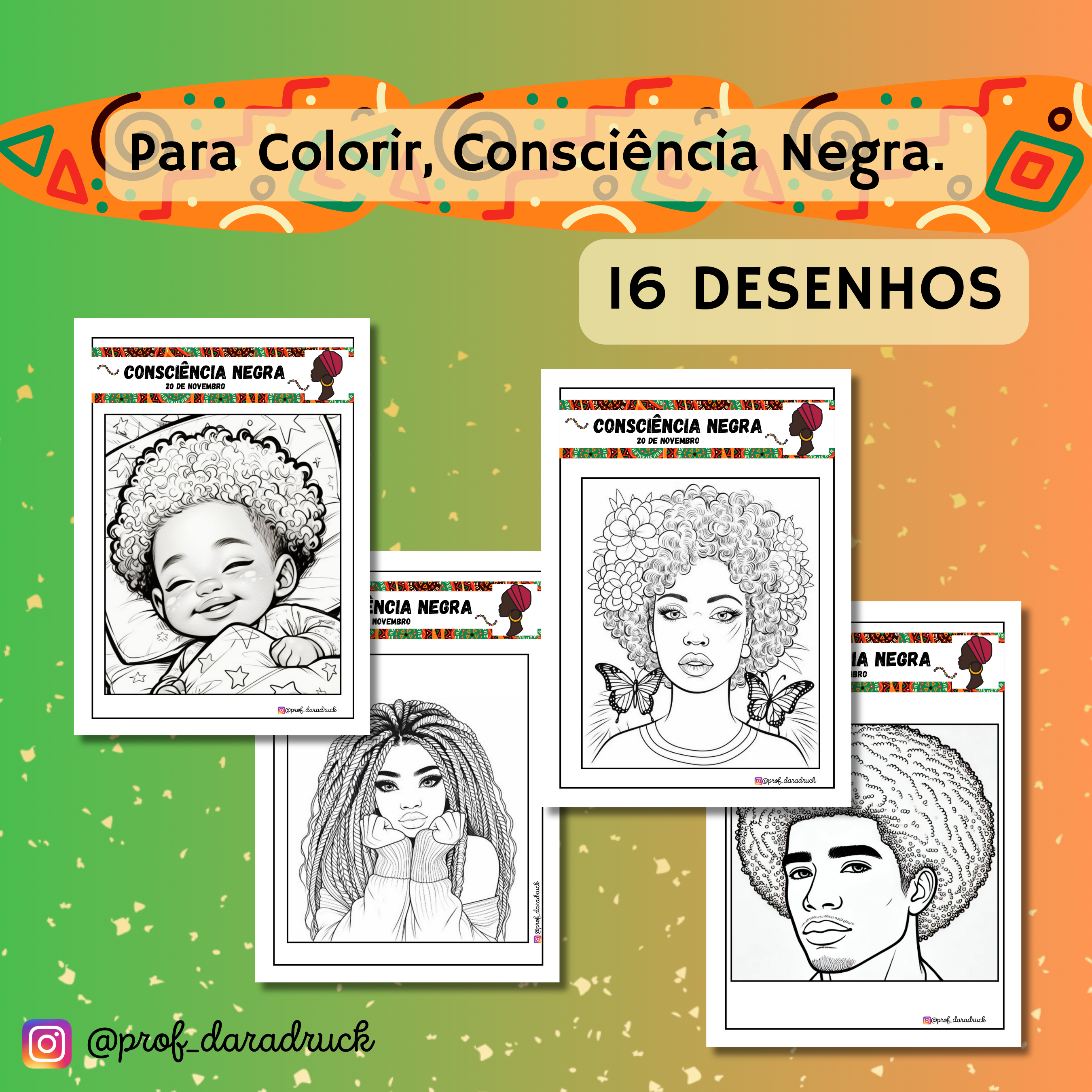 desenho consciência negra para imprimir