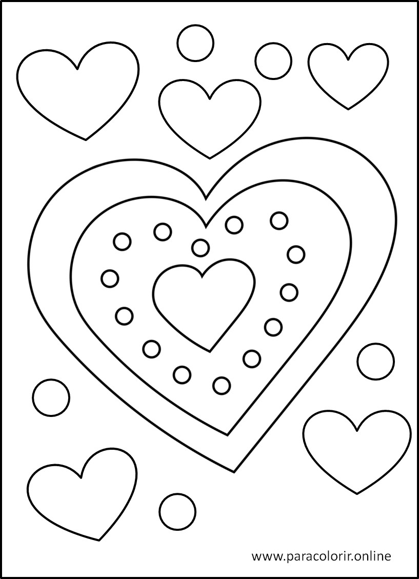 desenho de coração simples