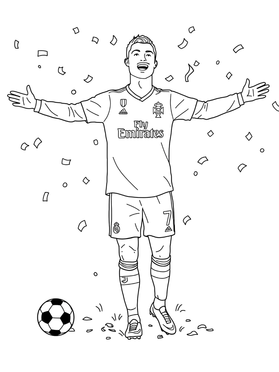desenho cristiano ronaldo comemoração