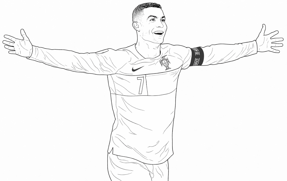 desenho cristiano ronaldo juventus