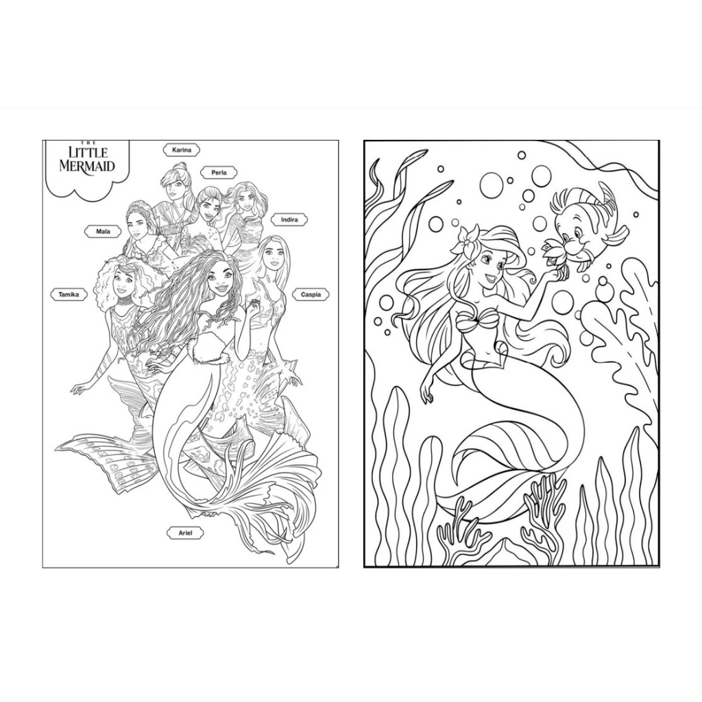 desenho da Pequena Sereia para colorir