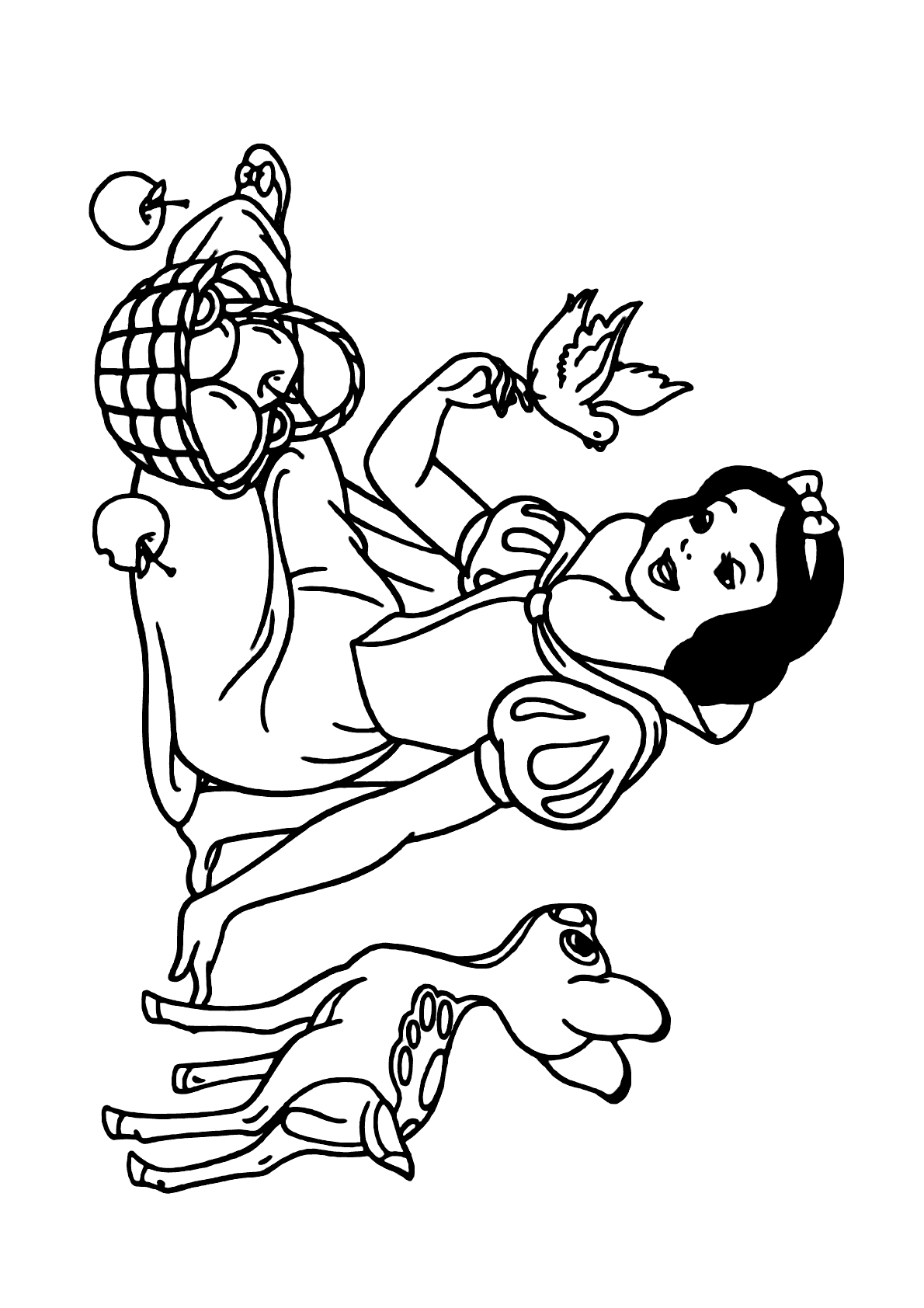 desenho da branca de neve para imprimir