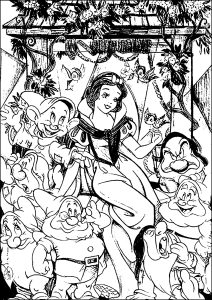 desenho da branca de neve para colorir grátis
