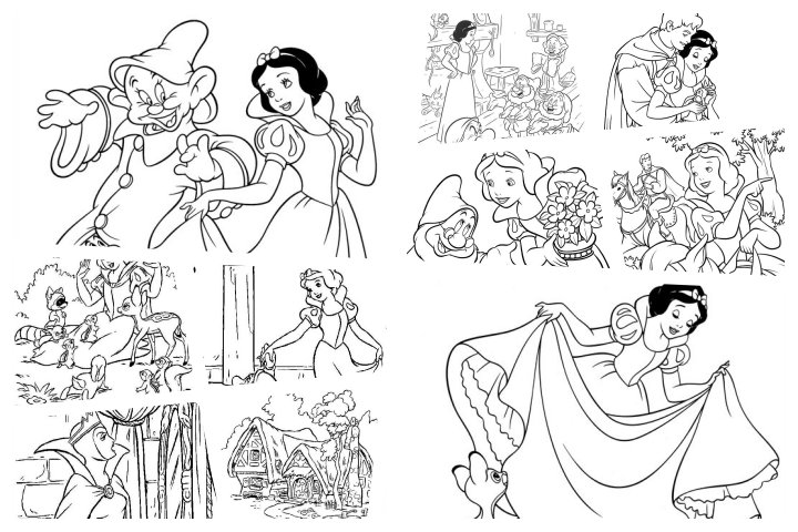 desenho da branca de neve princesa para colorir