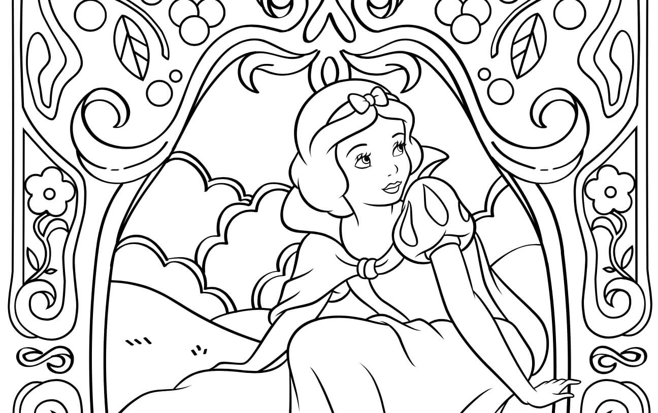 desenho da branca de neve para pintar