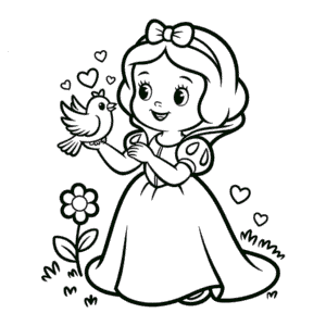 desenho da branca de neve para colorir grátis