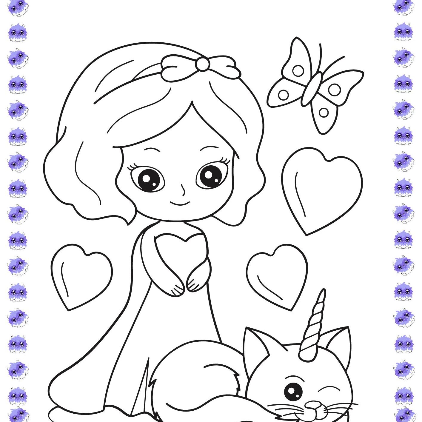 desenho da branca de neve para crianças