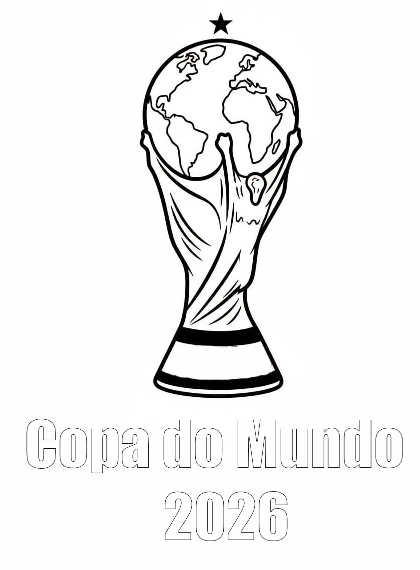 copa do mundo 2026 desenhos para colorir