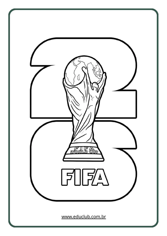 mascote copa do mundo para colorir