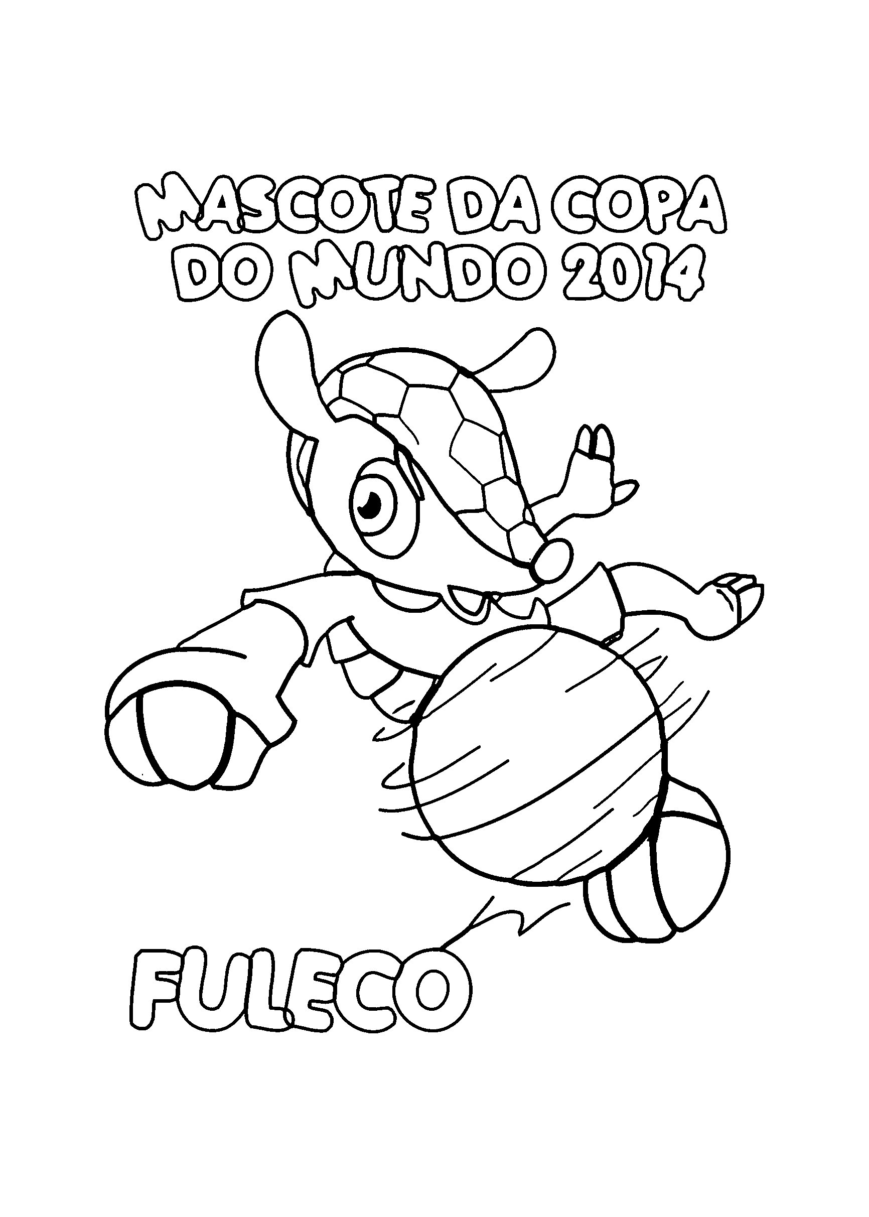 mascote copa do mundo para colorir