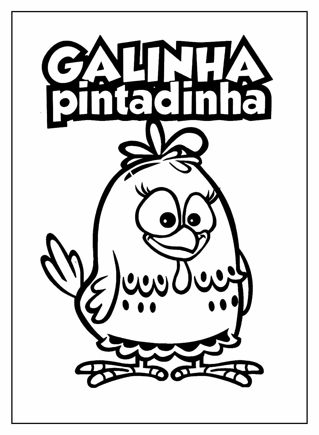 desenho de galinha para imprimir e colorir