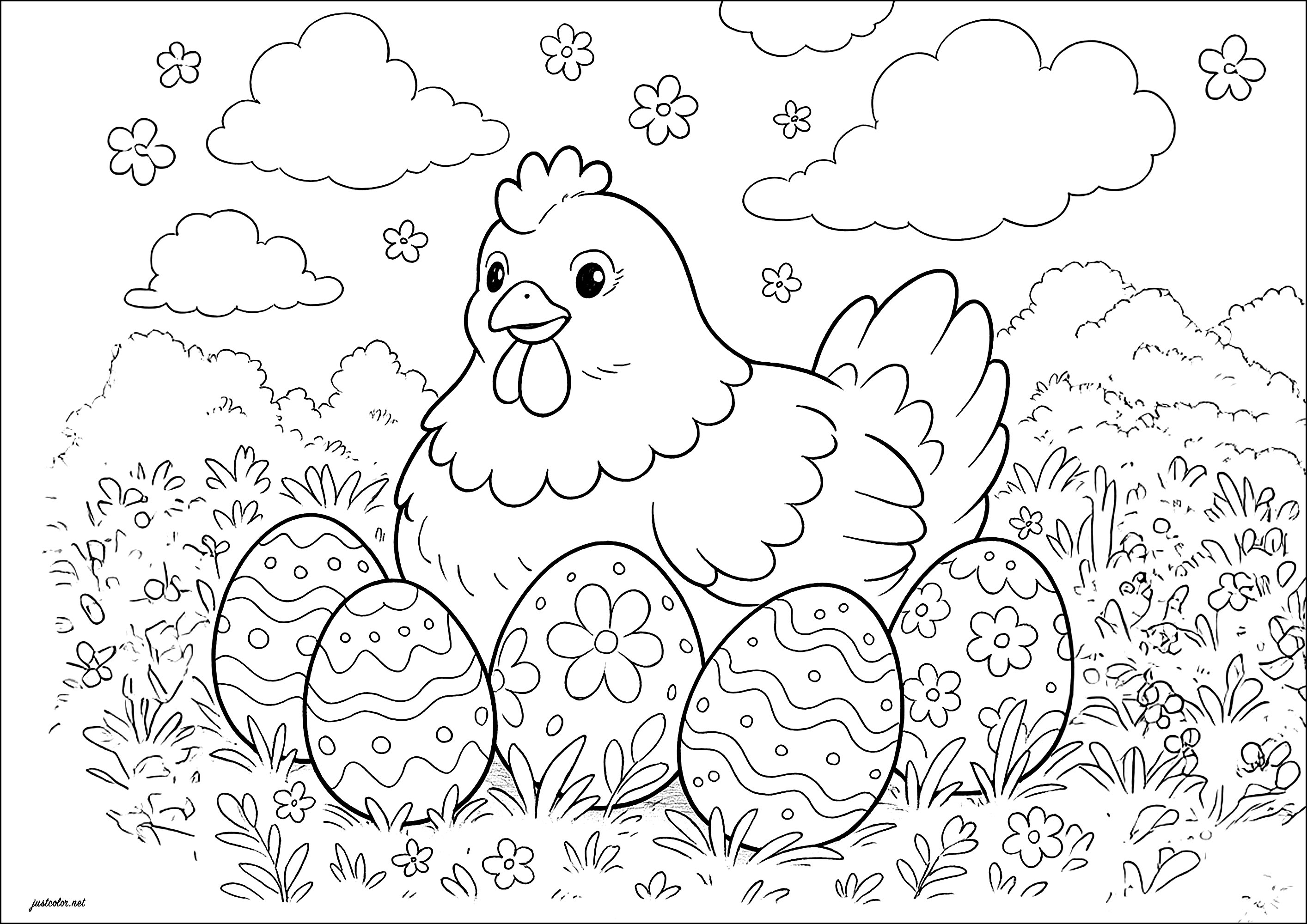 pintinho para colorir