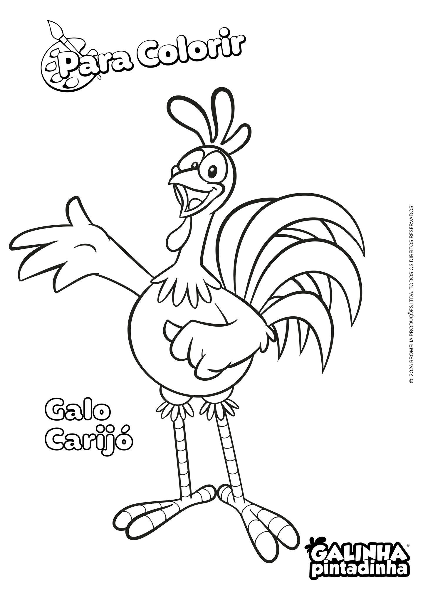 desenho de galinha para imprimir e colorir
