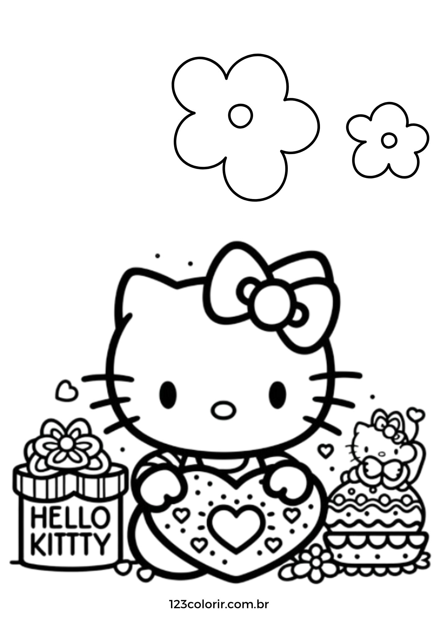 atividade infantil Hello Kitty