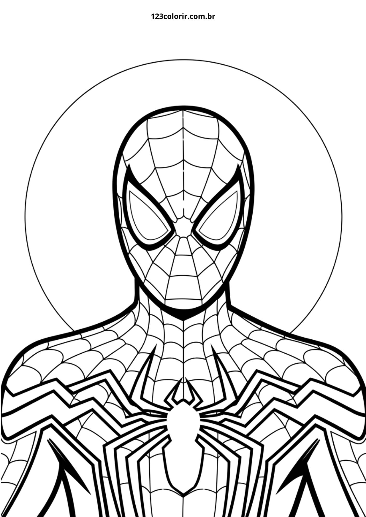 desenho para colorir Homem-Aranha