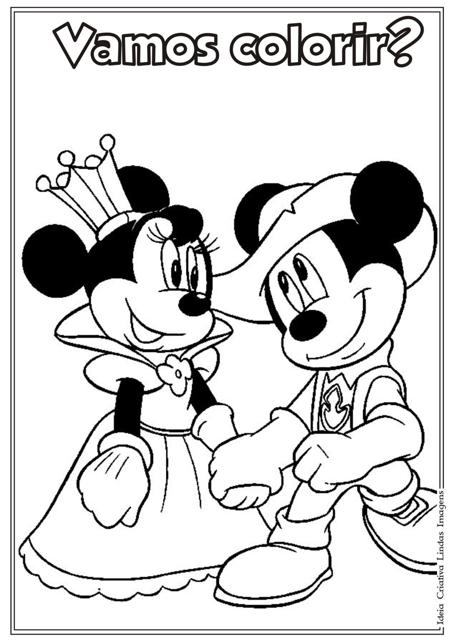 desenho da minnie para imprimir e pintar