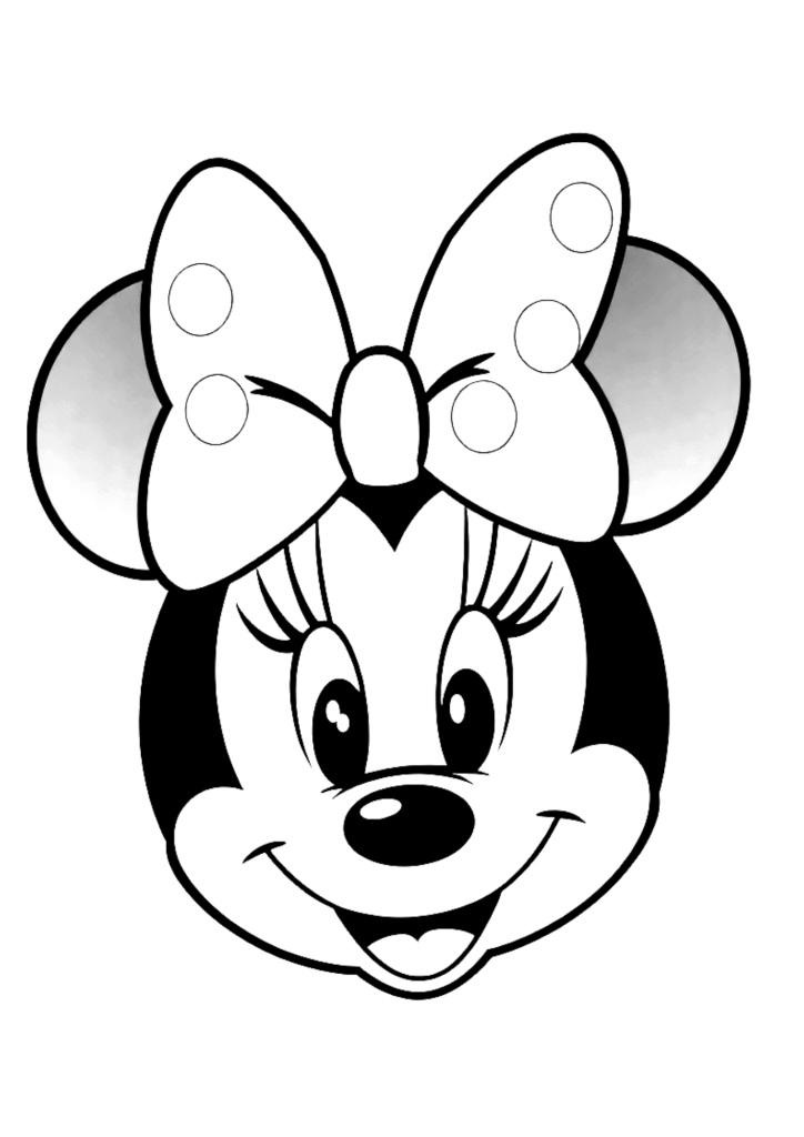 desenho da minnie realista para colorir