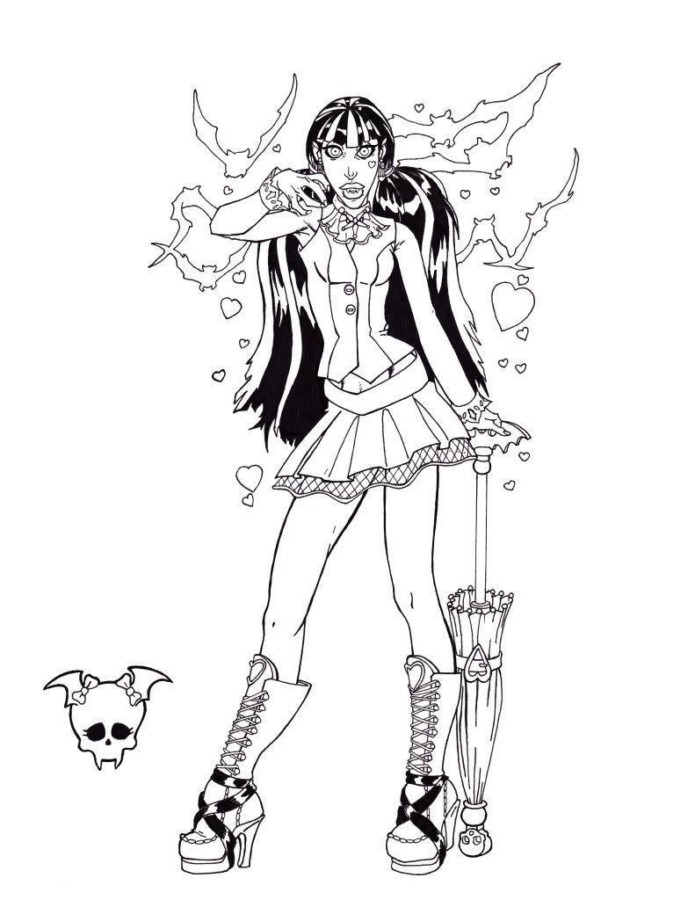 desenho para colorir Draculaura