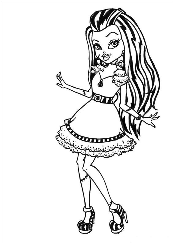 desenho para colorir grupo Monster High