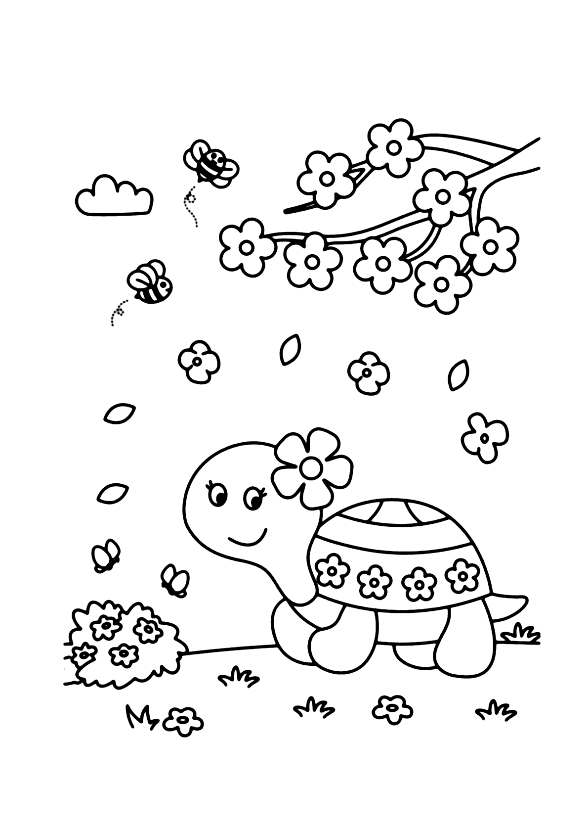 desenho natureza para colorir pdf