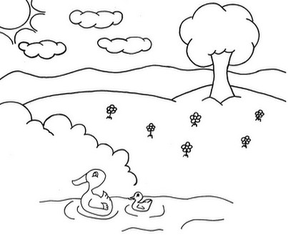 desenhos de jardim para colorir