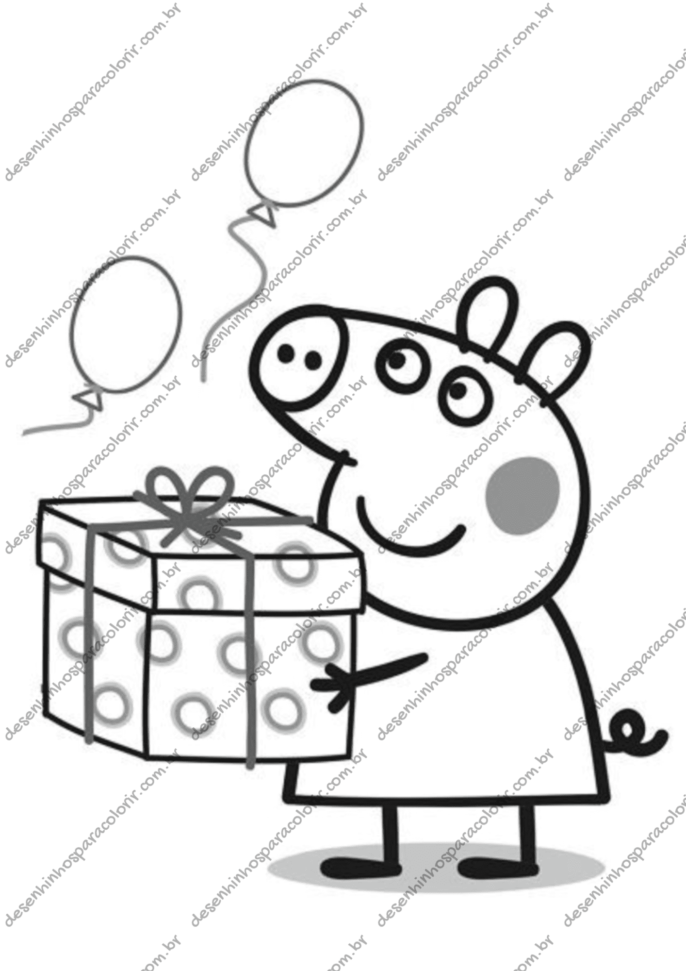 desenho da peppa e familia para colorir