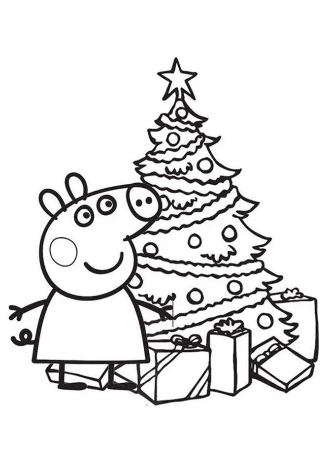desenho da peppa sozinha para colorir