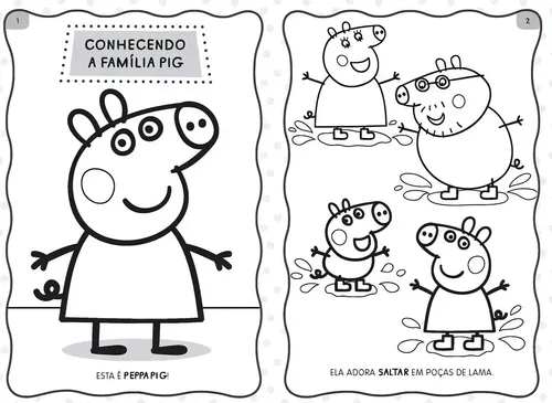 desenho da peppa e george para colorir