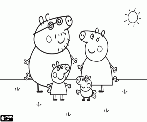 desenho da peppa e george para colorir