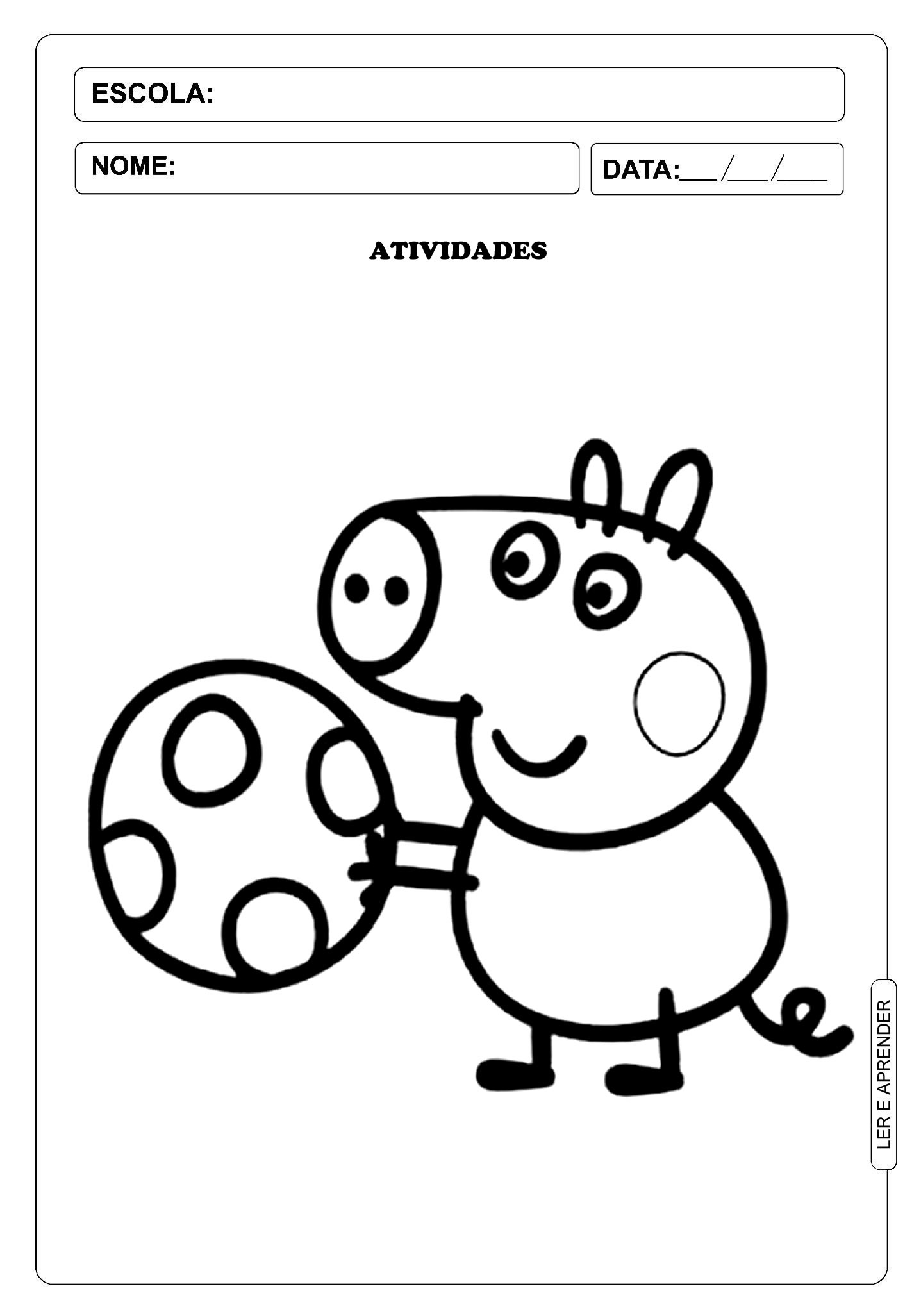 desenho da peppa natal para colorir