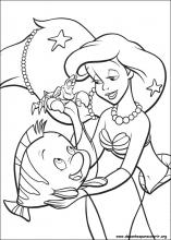 desenho da Ariel clássica para colorir