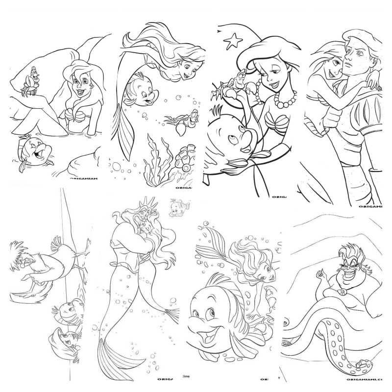 desenho da Ariel live-action para colorir