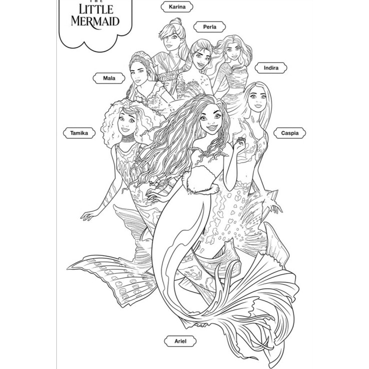 desenhos da Pequena Sereia para imprimir